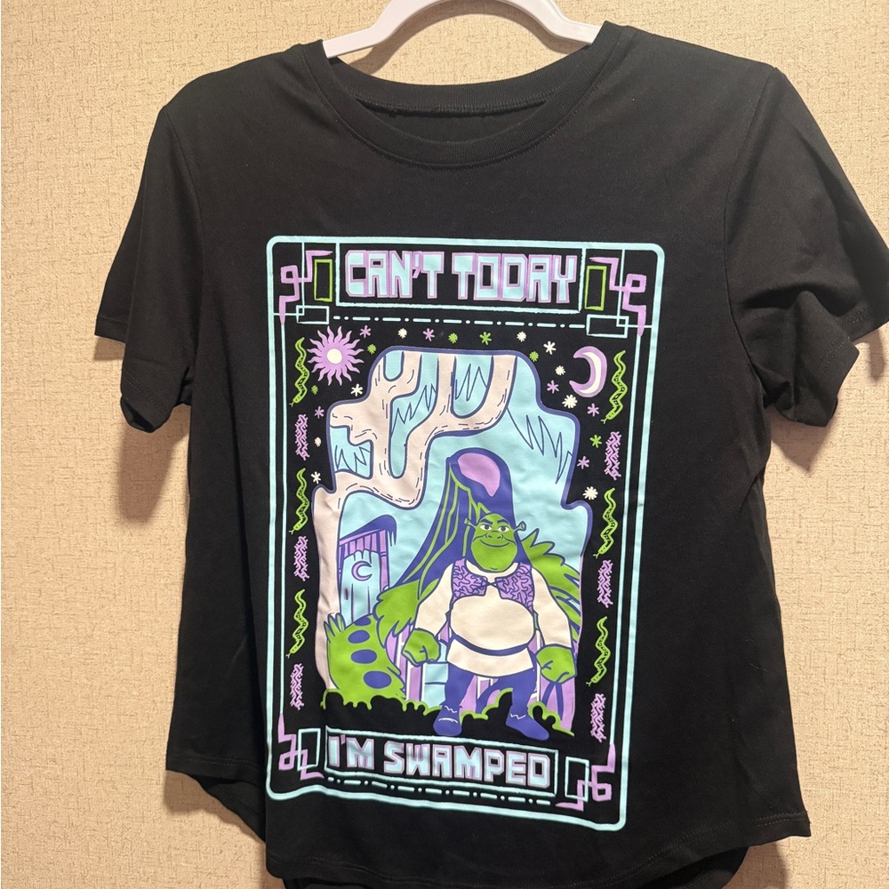 Dreamworks Black Tee with Shrek Graphic